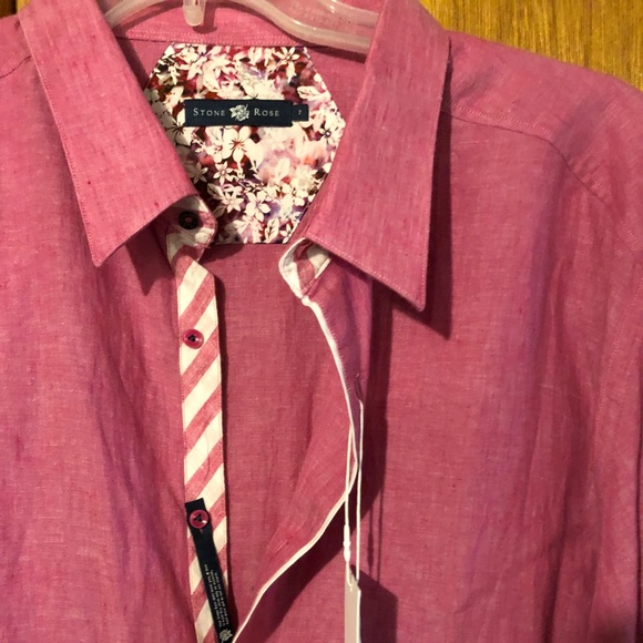 Rare Stone Rose 🌹 Linen Shirt - Picture 1 of 4